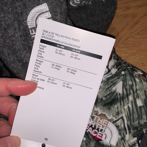 NWT The North Face Baby Denali One-Piece Set (includes mitten and boots), 18-24M - Picture 6 of 16